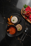 White Rice with Beans and Plantain