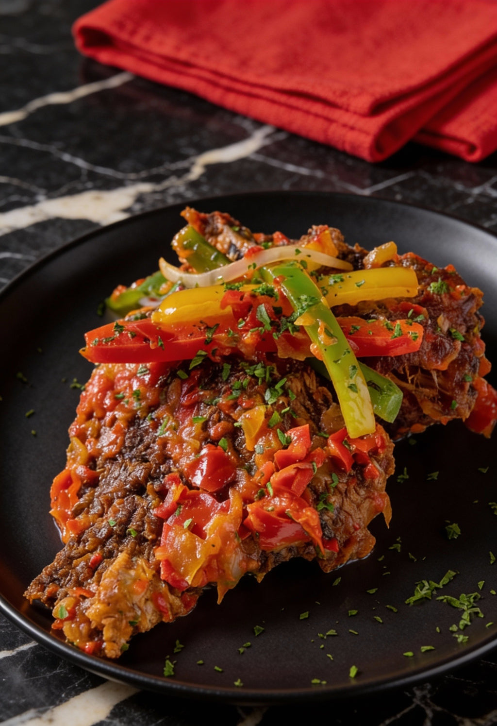 Garnished Fried Fish